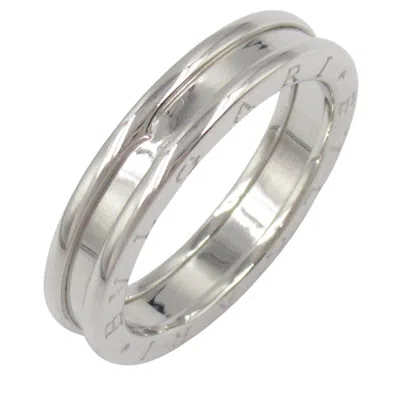 Pre-owned Bvlgari Silver White Gold (18k) Band Ring ()