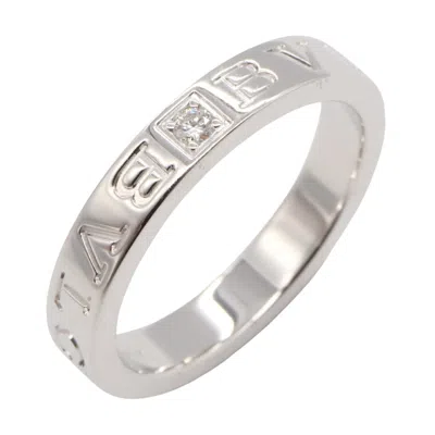 Pre-owned Bvlgari Silver White Gold (18k) Band Ring ()