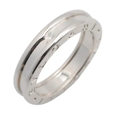 Pre-owned Bvlgari Silver White Gold (18k) Band Ring ()