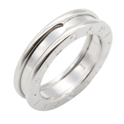 Pre-owned Bvlgari Silver White Gold (18k) Band Ring ()
