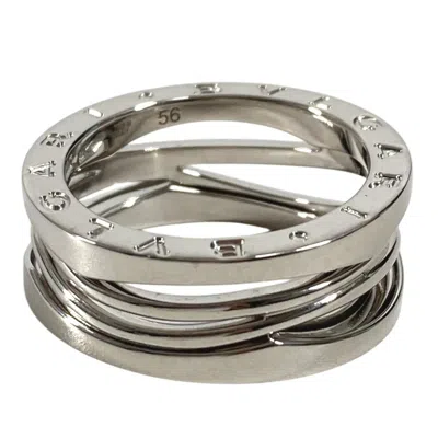Pre-owned Bvlgari Silver White Gold (18k) Band Ring ()