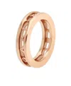 Bvlgari Single Ring Hollowed-out Ring In Yellow