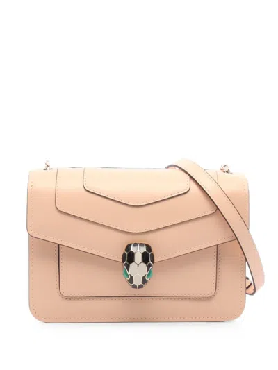 Pre-owned Bvlgari Small 2010s Serpenti Forever Shoulder Bag In Neutrals