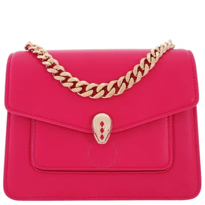 Bvlgari Small Serpenti Forever Maxi Chain Crossbody Bag 292030 In Red