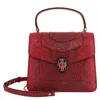Bvlgari Small Serpenti Forever Top Handle Bag In Red
