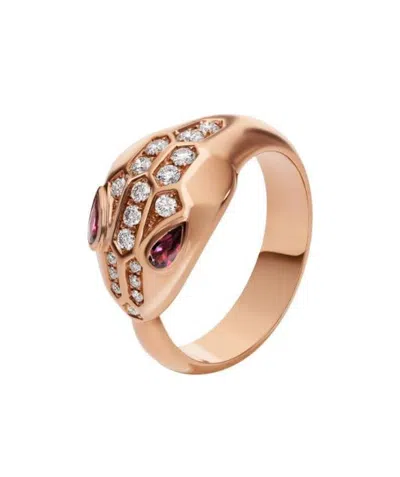 Bvlgari Snake Diamond Ring In Yellow