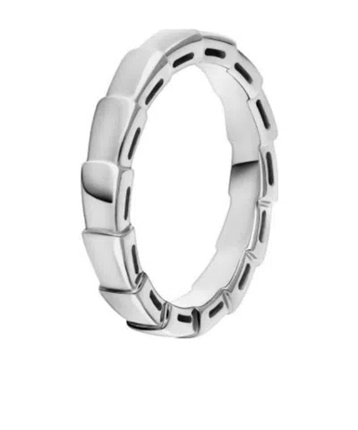 Bvlgari Snake Scale Ring In Gold Tone,white