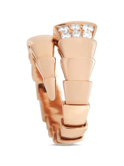 Pre-owned Bvlgari Snake-shape Ring In Pink