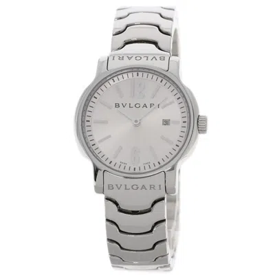 Pre-owned Bvlgari Solotempo Stainless Steel Wristwatch () In Multi