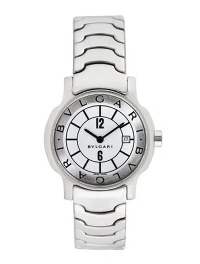 Pre-owned Bvlgari Solotempo Watch, 29mm In Multi