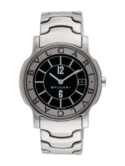 Pre-owned Bvlgari Solotempo Watch, 35mm In Multi