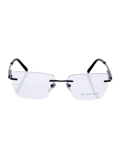 Pre-owned Bvlgari Square Eyeglasses In Black