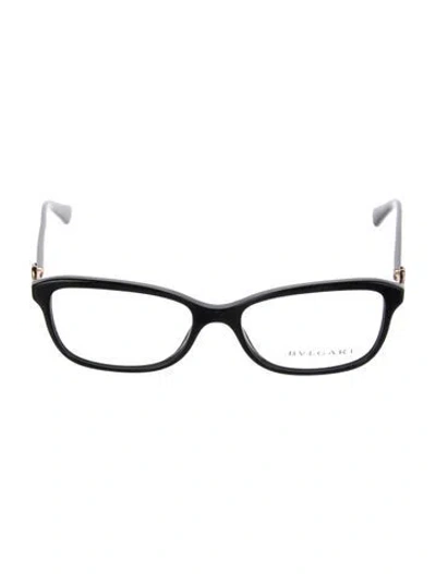 Pre-owned Bvlgari Square Eyeglasses In Black