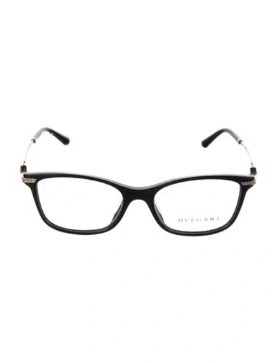Pre-owned Bvlgari Square Eyeglasses In Black