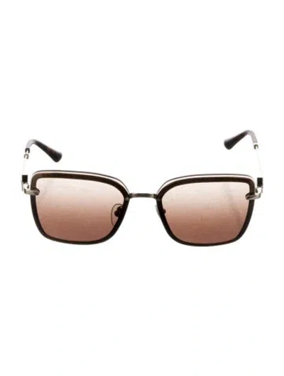 Pre-owned Bvlgari Square Gradient Sunglasses In Brown