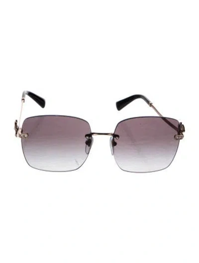Pre-owned Bvlgari Square Gradient Sunglasses In Metallic/pink