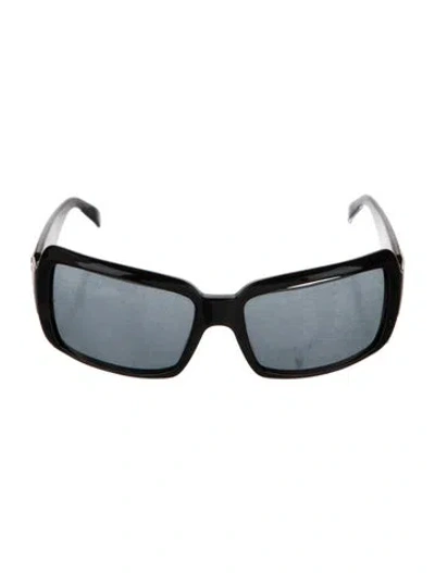 Pre-owned Bvlgari Square Tinted Sunglasses In Black