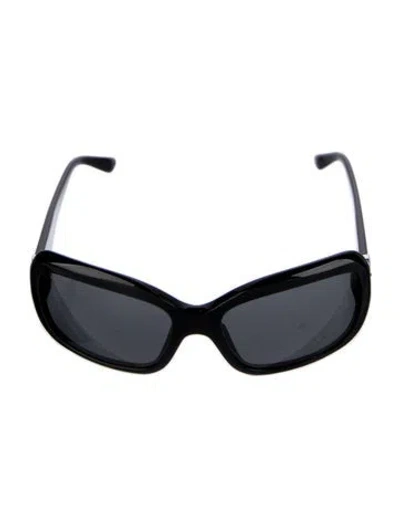 Pre-owned Bvlgari Square Tinted Sunglasses In Black