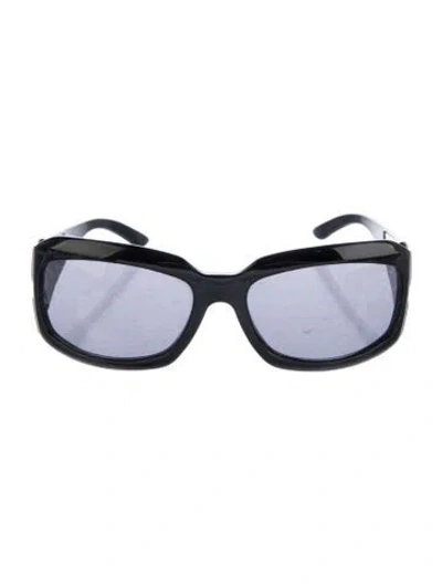 Pre-owned Bvlgari Square Tinted Sunglasses In Black