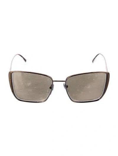 Pre-owned Bvlgari Square Tinted Sunglasses In Gold/metallic