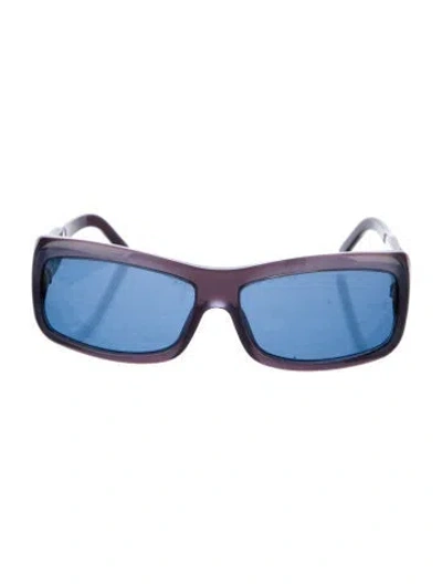 Pre-owned Bvlgari Square Tinted Sunglasses In Purple