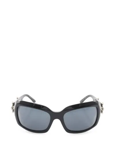 Pre-owned Bvlgari Square-frame Sunglasses In Black