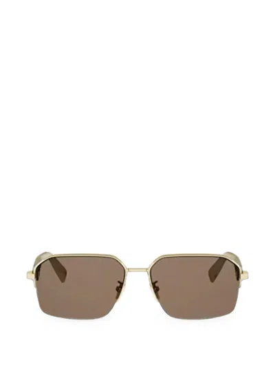 Bvlgari Square-frame Sunglasses In Gold