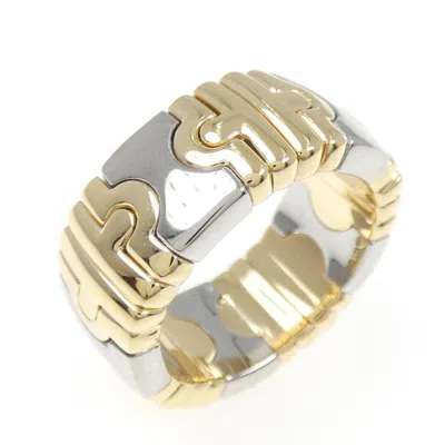 Pre-owned Bvlgari Stainless Steel Band Ring ()