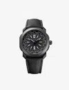 Bvlgari Stainless Steel Oc41bsdlcrwt Octo Roma Worldtimer Stainless-steel Dlc And Rubber Automatic W In Stainless Steel