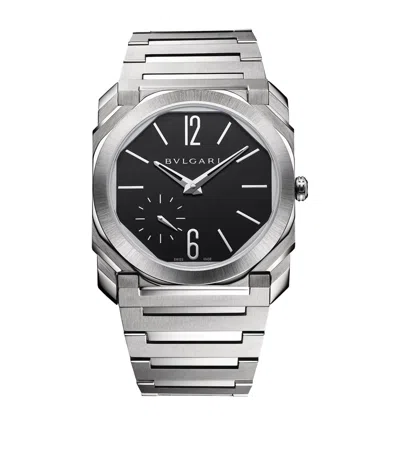 Bvlgari Stainless Steel Octo Finissimo Automatic Watch In Metallic