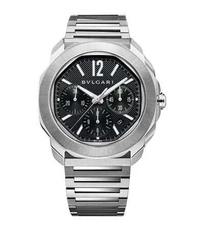 Bvlgari Stainless Steel Octo Roma Watch In Metallic