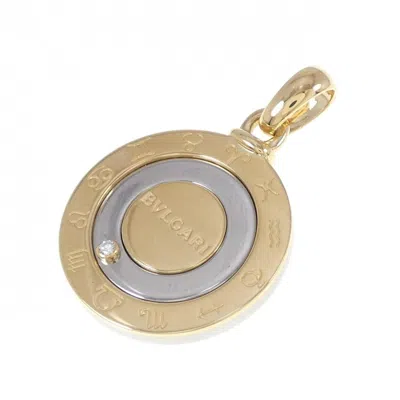 Pre-owned Bvlgari Stainless Steel Yellow Gold (18k) Pendant () In Multi