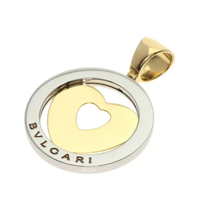 Pre-owned Bvlgari Stainless Steel Yellow Gold (18k) Pendant () In Multi