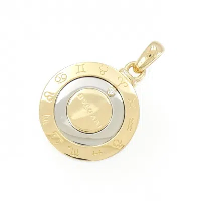 Pre-owned Bvlgari Stainless Steel Yellow Gold (18k) Pendant () In Multi