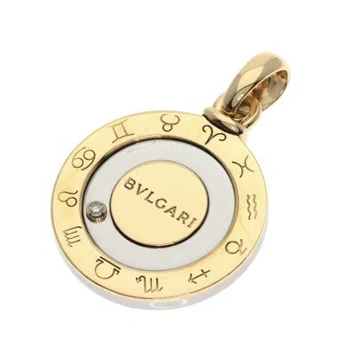 Pre-owned Bvlgari Stainless Steel Yellow Gold (18k) Pendant () In Multi