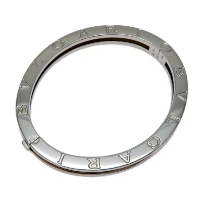 Pre-owned Bvlgari Stainless Steel Yellow Gold Charm Bracelet ()