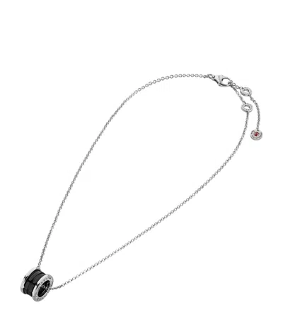 Bvlgari Sterling Silver And Ceramic Save The Children Necklace In White