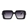 Bvlgari Serpenti Oversize Sunglasses In 01b Shiny Black / Gradient Smoke