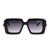 Bvlgari Serpenti Oversize Sunglasses In 01b Shiny Black / Gradient Smoke
