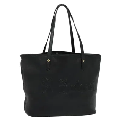 Pre-owned Bvlgari Tote Sotirio Leather Black Leather Tote Bag Bag ()