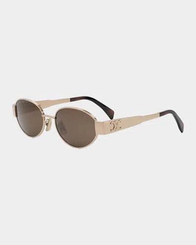 Bvlgari Triomphe 54mm Oval Sunglasses In Brown