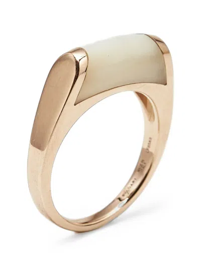 Pre-owned Bvlgari Tronchetto Mother Of Pearl Ring In Pink