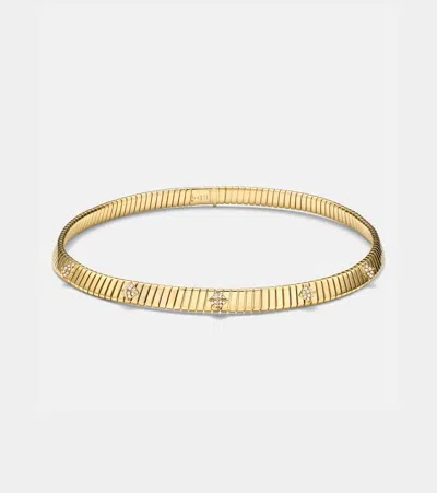 Bvlgari Tubogas 18kt Gold Choker With Diamonds