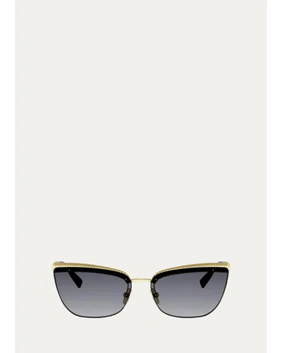 Bvlgari Tubogas 61mm Cat-eye Sunglasses In Gold