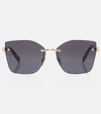 Bvlgari Tubogas Cat-eye Sunglasses In Gold