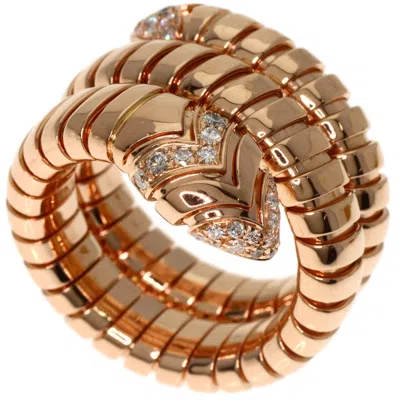Pre-owned Bvlgari Tubogas Pink Band Ring ()