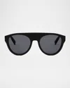 Bvlgari Tubogas Sunglasses In Blackcrystal Smoke Polarized