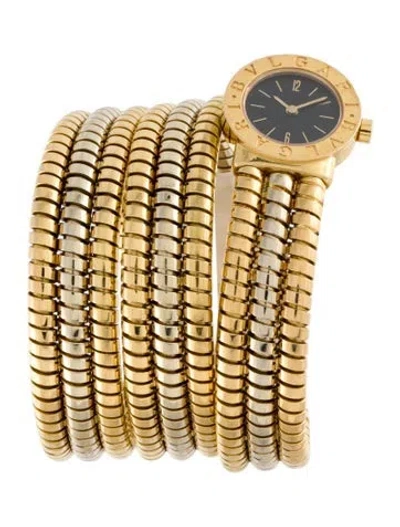 Pre-owned Bvlgari Tubogas Watch, 19mm In Multi