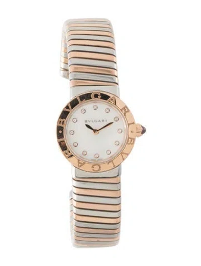 Pre-owned Bvlgari Tubogas Watch, 26mm In Multi