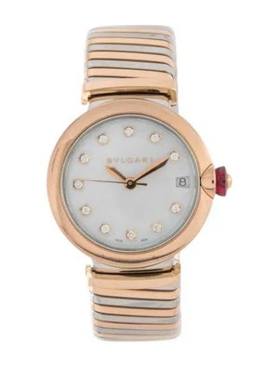 Pre-owned Bvlgari Tubogas Watch, 33mm In Multi